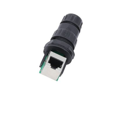 Купить IP67 водонепроницаемый RJ45 соединитель с напряжением 125V и углом 90 градусов для гибкого кабельного маршрутизации Производство в сети