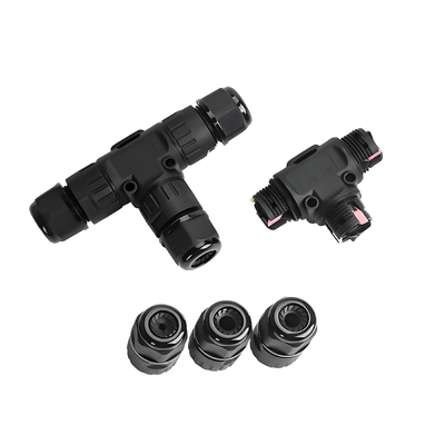 Купить Водонепроницаемый круглый разъем 3Pin T-типа 1Вход2Выхода Быстрая проводка для промышленного оборудования Производство в сети
